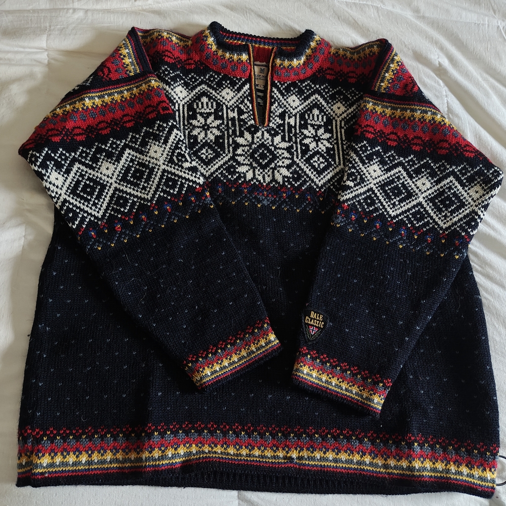 Dale of Norway Nordic Crewneck Sweater - Red, White, Black
